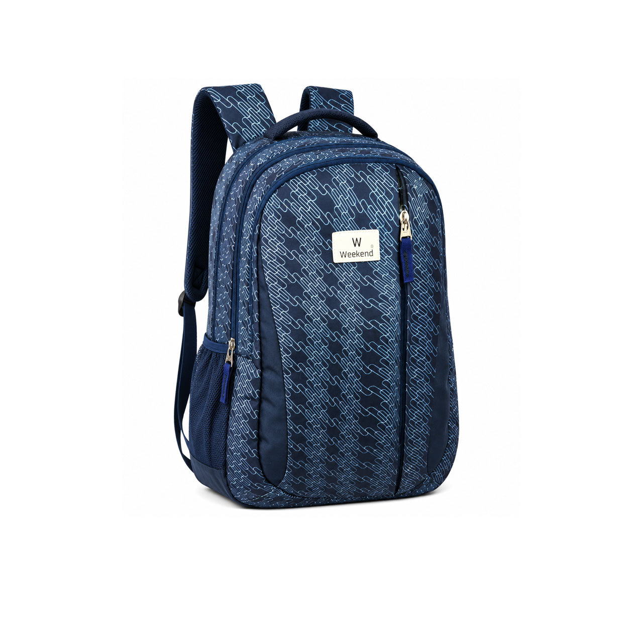 Weekend Oval Pattern 57 Litres School Bag with Rain Cover - Dark Blue