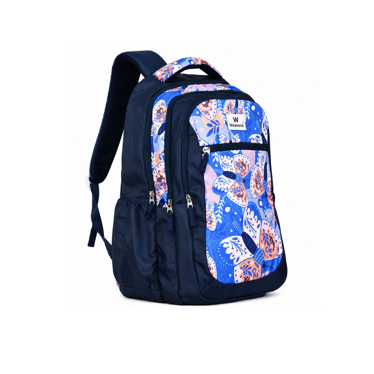 Weekend 38L mid-range school backpack with multiple compartments, padded shoulder straps, and spacious storage for school and college use.